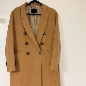 Banana Republic Camel Wool Double Breasted Coat XS